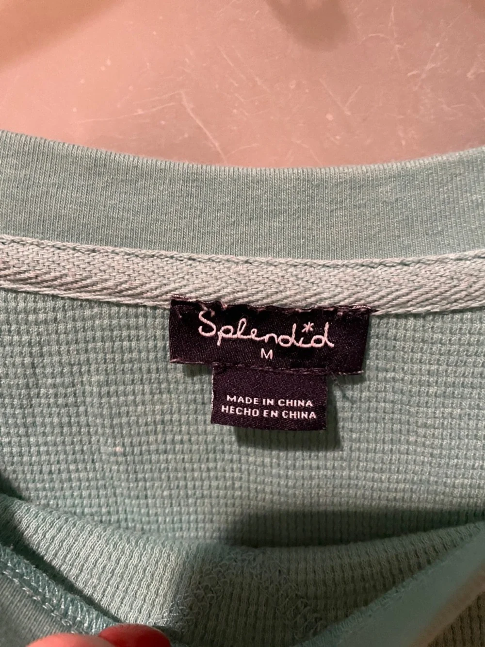 Splendid Ombre Mint to Sky Blue Crewneck Sweatshirt - Picture 2 of 3